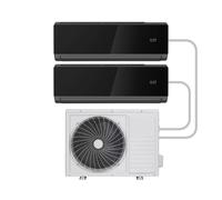 electriQ iQool 2 x 12000 BTU Wall Mounted Air Conditioner with Heating Function - Black