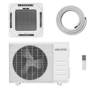 electriQ iQool 24000 BTU Smart Single Split Ceiling Cassette Air Conditioner with Heat Pump - 5m Pipe Kit Included
