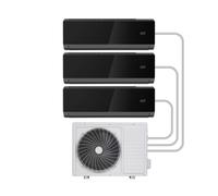 electriQ iQool 3 x 9000 BTU Wall Mounted Air Conditioner with Heating Function - Black