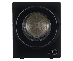 electriQ Mini Tabletop Compact 2.5kg Vented Tumble Dryer - Black