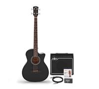 Electro Acoustic Bass Guitar Black, 35W Bass Amp & Accessory Pack