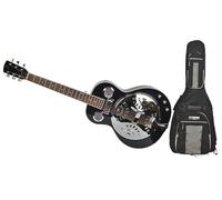 Electro Acoustic Resonator Guitar with Protective Gig Bag by Bryce Music