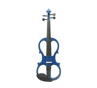 Electro- acoustic Violin Playing Practice Instrument Stringed Instrument Full Size Violin (Size : Blue)