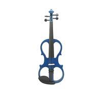 Electro- acoustic Violin Playing Practice Instrument Stringed Instrument Full Size Violin (Size : Blue)