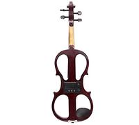 Electro- acoustic Violin Playing Practice Instrument Stringed Instrument Full Size Violin (Size : Claret)