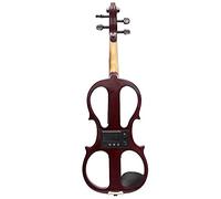 Electro- acoustic Violin Playing Practice Instrument Stringed Instrument Full Size Violin (Size : Claret)