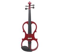 Electro- acoustic Violin Playing Practice Instrument Stringed Instrument Full Size Violin (Size : Red)
