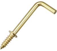 Electro Brass Dresser Hooks Screw in Dresser Hooks Cup Hook L Shape Hanging Hanger Cup Hangers 19mm L Screw Hooks for Hanging Party Celebration Light Strings 25 Pack.