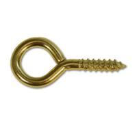 Electro Brass Screw Eye - 25mm (Pack of 20)