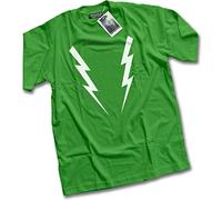 Electro Green Lightening Bolt Men's Unisex T-Shirt - Green Large