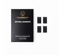 Electro-magnetic Radiation Guard Shungite Device Protection Set, Black Phone Sticker for Smartphone, Laptop, Electronic Device Protection Shield for EMF, authentic stone (Set of 4)