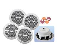 Electro Vision E-Audio 4 Way 15W Bluetooth V5.0 Ceiling Speaker And Amplifier Kit