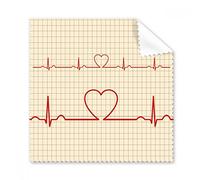 Electrocardiogram Heart Creative Design Pattern Glasses Cloth Cleaning Cloth Phone Screen Cleaner 5pcs Gift