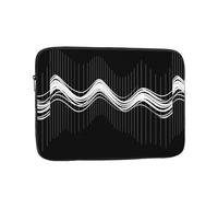 Electrocardiogram Patterned Laptop Sleeve 12 Inch Shockproof for Slim Protective Notebook Computer Bag Briefcase
