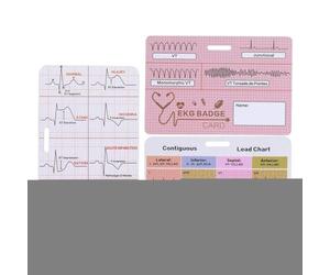 Electrocardiogram : Pulse Pattern Scheme With PVC Sheet Design, Nursing Clip Insert, Portable Heart Signal Map, Mo Information Sheet