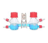 Electrochemical Reaction Chamber, 100ml H Type High Borosilicate Glass Reactor with Proton Exchange Membrane and Tower Port for Laboratory Experiments