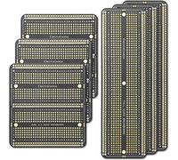 ElectroCookie Large PCB Prototype Board Kit Solderable Breadboards for Electronics Projects Compatible for DIY Arduino Soldering Projects, Gold-Plated (6 Multi-Pack, Black)