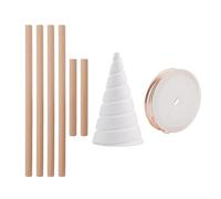 Electroculture Gardening Making Kit with 99% Pure Copper Wire (4.92 ft), Wooden Plant Stakes & Reusable Silicone Winding Jig for P(Big)