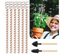 Electroculture Plant Stakes, 6 Pack 17" Long Electroculture Gardening Copper Coil Antennas for Growing Garden, Plants and Vegetables, High-Yield, Eco-Friendly, Growing Healthy and Fast