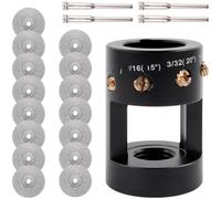 Electrode Grinder Kit with 15pcs 25mm Discs and 4pcs 3.0mm Shanks for Accurate Electrode Pointing in Workshop Use Black 64.5mm