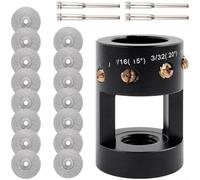 Electrode Grinder with 15pcs 25mm Abrasives and 4pcs 3.0mm Holders for Welding Preparation Precise Angle Tool Black 64.5mm