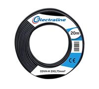 Electroline 10694 - 03 HO3VHH 2 x 0.75 mm Cable, 20 Mt.