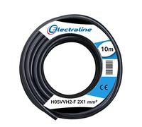 electroline 10981 H05VVH2-F Cable Cross Section 2 x 1 mm Length 10 m Black