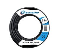 electroline 15072 H07 V-K 1X1.5 25M, Black