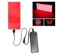 Electroluminescent EL Panel Light，10cm x 10cm DIY EL Cuttable Paper Lamp for Decoration/Cosplay/Warning 3 Modes:Constant Bright/Fast Flashing/Slow Flashing (Red, 12x5 cm)