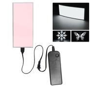 Electroluminescent EL Panel Light，10cm x 10cm DIY EL Cuttable Paper Lamp for Decoration/Cosplay/Warning 3 Modes:Constant Bright/Fast Flashing/Slow Flashing (White, 12x5cm)