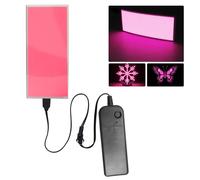 Electroluminescent EL Panel Light，10cm x 10cm DIY EL Cuttable Paper Lamp for Decoration/Cosplay/Warning 3 Modes:Constant Bright/Fast Flashing/Slow Flashing (Pink, 12x5cm)