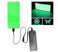 Electroluminescent EL Panel Light，10cm x 10cm DIY EL Cuttable Paper Lamp for Decoration/Cosplay/Warning 3 Modes:Constant Bright/Fast Flashing/Slow Flashing (Green, 12x5 cm)