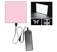 Electroluminescent EL Panel Light，10cm x 10cm DIY EL Cuttable Paper Lamp for Decoration/Cosplay/Warning 3 Modes:Constant Bright/Fast Flashing/Slow Flashing (White, 10x10 cm)