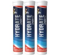 Electrolyte Effervescent Tablets - Hydration Tablets x 60, Boost Energy Drink High in Minerals for Rapid Rehydration, Recovery & Revival, Caffeine and Sugar Free (60 Tablets, 3 tubs) Strawberry & Lime