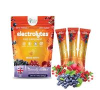 Electrolyte Powder - 20 Mixed Berries Flavour Sachets - Zero Sugar Hydration for Focus, Stress Relief & Calm | 20 Hydration Sachets Magnesium Vitamin, Aashwagandha