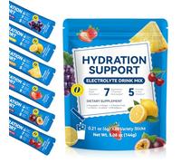Electrolyte Powder Sachets, 24 PCS Electrolyte Powder Drink Mix with 7 Essential Electrolytes with Vitamins C & B Complex Hydration Support & Energy Metabolism, Sugar Free Assorted Fruit Flavors
