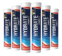 Electrolyte Tablets - Rehydration Drink with Electrolytes - Energy, Workout, Recovery for Running, Cycling, Gym - Sports Hydration Salts, Zero Sugar (120 Tablets, 6 tubs) Strawberry & Lime Flavour