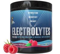 Electrolytes Powder 250g, 100 Servings - Sugar Free Electrolytes for Fasting, Keto, Sports, Running, Cycling - Rapid Rehydration with Himalayan Salt & Minerals - UK Made, Raspberry Flavour