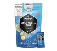Electrolytes Powder High Dose 2290mg 25 Sachets with Magnesium Potassium Calcium + 8 B Vitamins Natural Lemon Flavor Vegan for Sports and Ketogenic Diet
