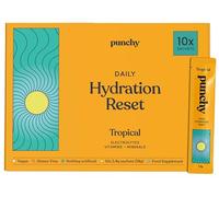 Electrolytes Powder - Hydration Sachets Packed with Vitamins - Low Sugar Rehydration Sachet with No Artificial Sweeteners & Preservatives by Punchy - Tropical Flavour, 10 Electrolytes Sachets