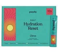 Electrolytes Powder - Hydration Sachets Packed with Vitamins - Low Sugar Rehydration Sachet with No Artificial Sweeteners & Preservatives by Punchy - Citrus Flavour, 10 Electrolytes Sachets