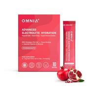Electrolytes Powder Sachets | Pomegranate Flavour, 10 Sachets | Plant-Based Hydration Drink Sachets | Zero Sugar, Vegan Electrolyte Powder with Vitamins & Minerals | Made in UK | Omnia