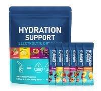 Electrolytes Powder Sachets with Vitamins,Sodium,Magnesium & Potassium for Workout & Energy Recovery, Travel & Daily Use, Rapid Hydration, 6 Fruit Flavours, Zero Sugar, 24 Pack