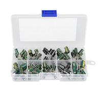 Electrolytic Capacitor, 100pcs 10 Values 10V-63V 10uf-470uf Aluminum Radial Leads Capacitors Assortment Kit for Audio Applications, Audio DIY or Repair