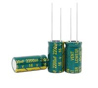 Electrolytic Capacitor 100Pcs 2200UF 16V 2200UF16V 105C Radial Kapasitor 10 * 20MM Electronic devices