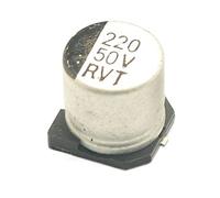 Electrolytic Capacitor 10pcs 10V 47UF 16V 100UF 25V 22UF 35V 470UF 50V 220UF 1000UF 10UF 330UF 2200UF 150UF Aluminum electrolytic capacitors SMD Electronic devices (Size : 220UF)