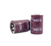 Electrolytic Capacitor 20PCS-2PCS 50V 22000UF 22000UF 50V Electrolytic Capacitors Size: 35X50MM Electronic devices (Size : 2PCS)