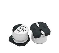 Electrolytic Capacitor 50Pcs 6.3 * 5.4 SMD Aluminum Electrolytic Capacitor Kit 10V 16V 25V 50V 100V 35V 47UF 2.2UF 3.3UF 4.7UF Full Values Assorted Sets Electronic devices (Size : 100V 3.3UF 6.3x5.4