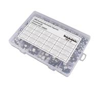 Electrolytic Capacitor Assortment Kit 400pcs 24 Values 1uF 1000uF 6.3V 50V Aluminum Capacitors with Storage Box for DIY Electronics Projects and Repairs