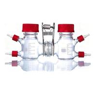 Electrolytic Cells Dual-Cell Borosilicate Glass Reactor with 14-Port Side Connections, 50ml to 1000ml Options for Lab Fluid Experiments